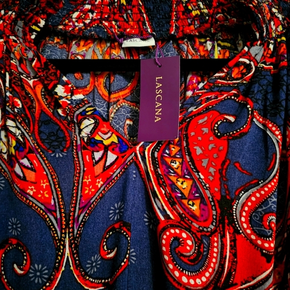 Lascana Smocked Pattern Blouse sz 4 - Picture 2 of 5